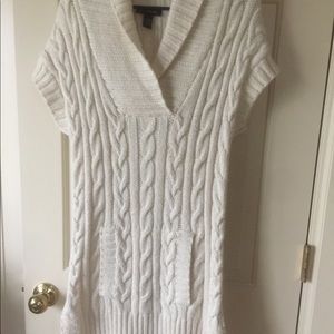 INC cable knit dress with gold fleck